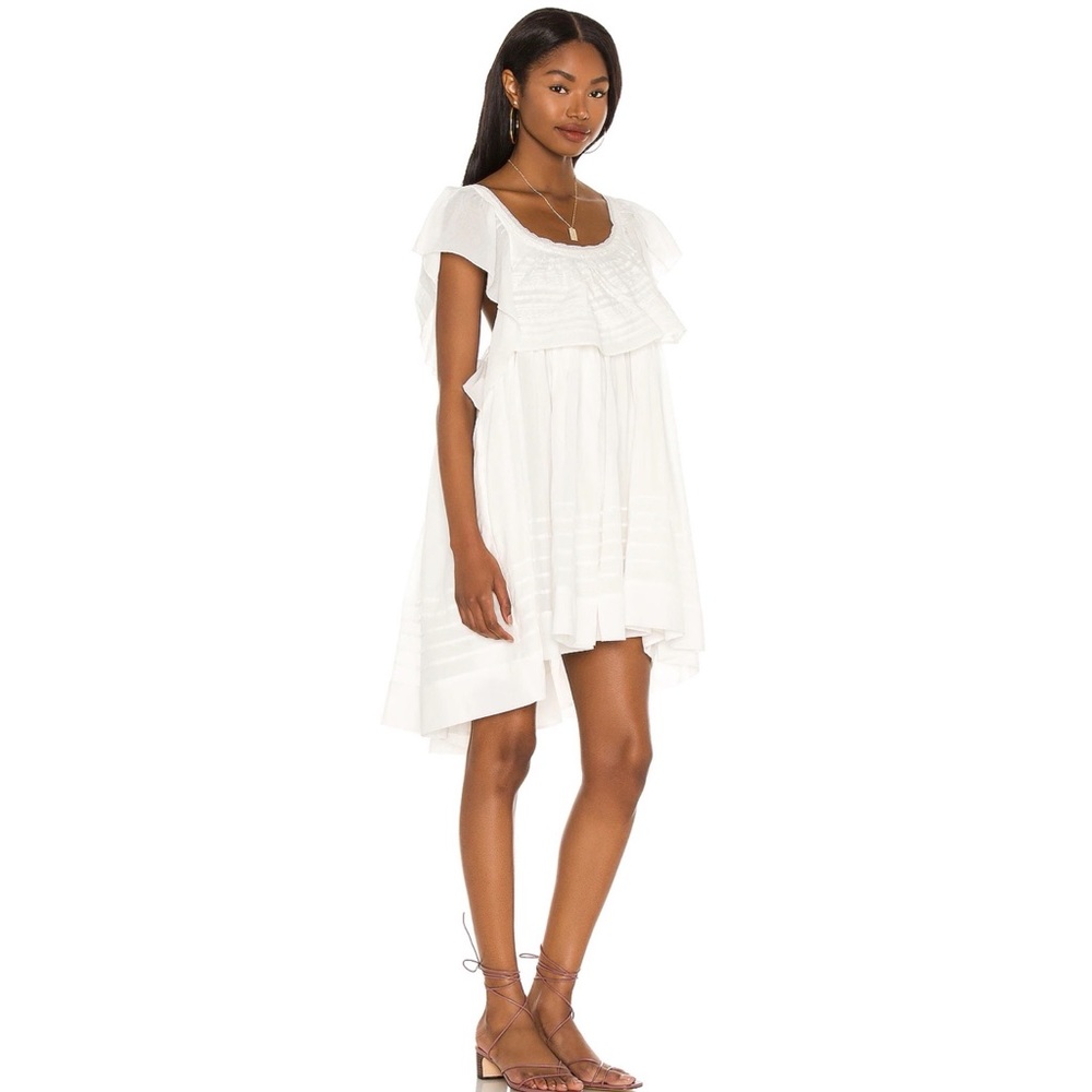 Free People Hailey Mini Dress in Ivory Size Small